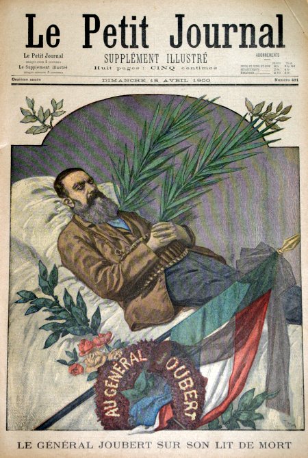 journal Le petit journal illustré Le général Joubert sur son lit de mort.