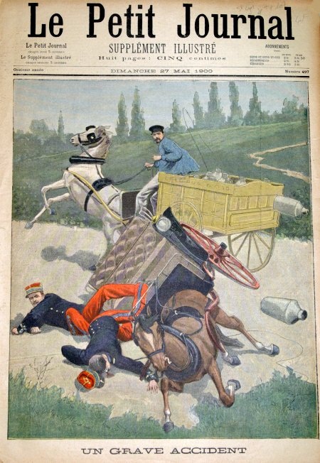 journal Le petit journal illustré Un grave accident.