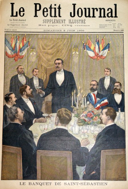 journal Le petit journal illustré Le banquet de Saint-Sébastien.