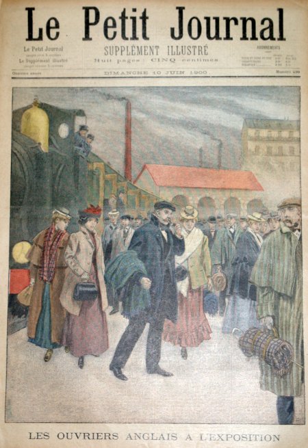journal Le petit journal illustré Les ouvriers anglais à l'Exposition.