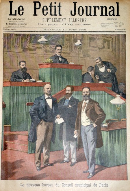 journal Le petit journal illustré Le nouveau bureau du Conseil municipal de Paris.