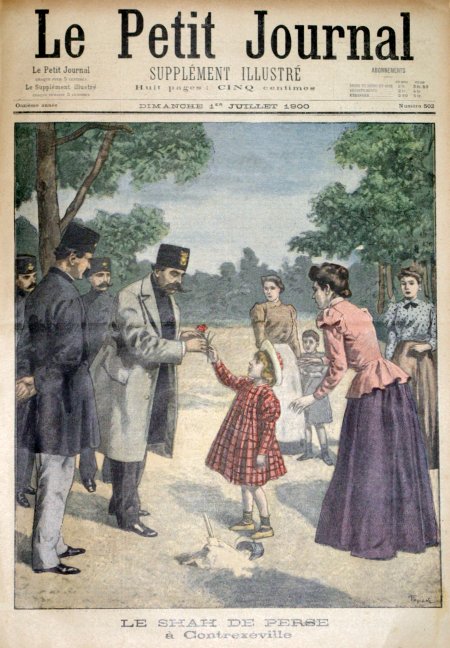 journal Le petit journal illustré Le Shah de Perse à Contrexéville.