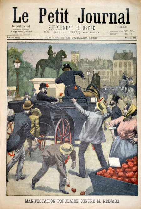 journal Le petit journal illustré Manifestation populaire contre M. Reinach.