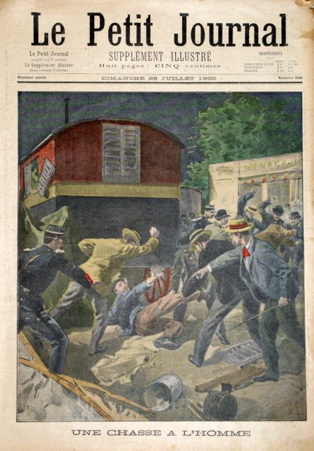 journal Le petit journal illustré Une chasse à l'homme.