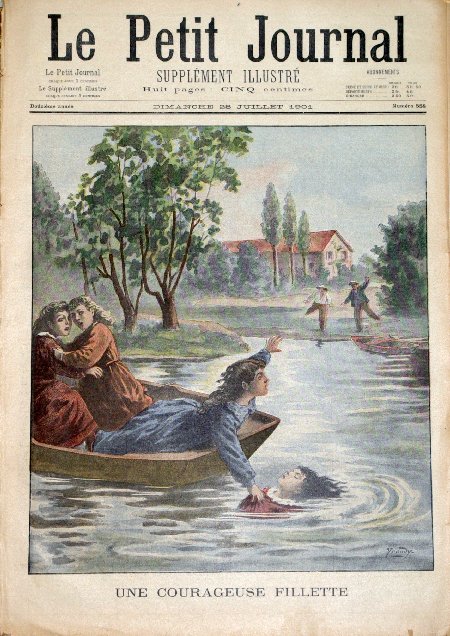 journal Le petit journal illustré Une courageuse fillette.