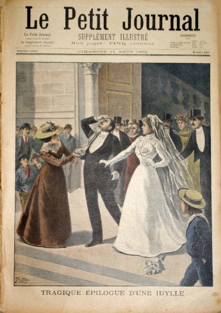 journal Le petit journal illustré Tragique épilogue d'uen idylle.