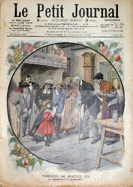 journal Le petit journal illustré Tableau de Nouvel An. Le compliment au grand-père.