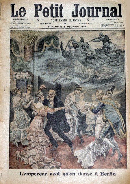 journal Le petit journal illustré L'Empereur veut qu'on danse à Berlin.