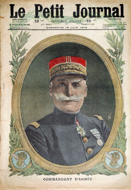 journal Le petit journal illustré Le Général Dubois. Commandant d'Armée.