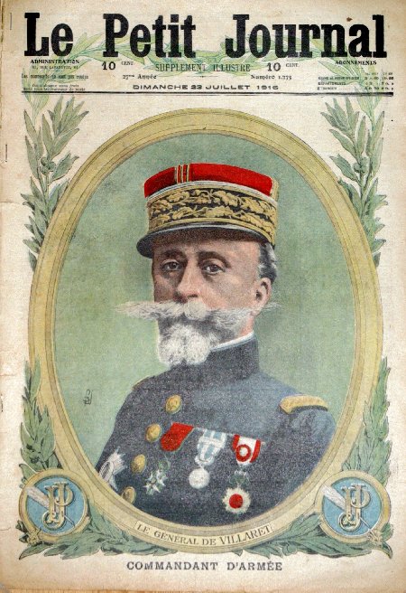 journal Le petit journal illustré Le Général de Villaret. Commandant d'armée.