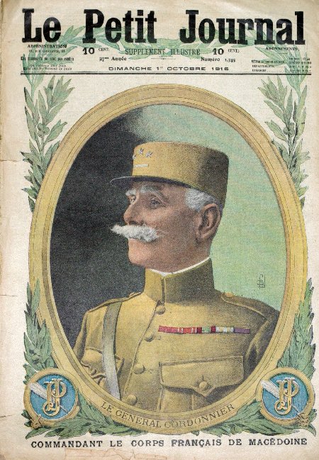 journal Le petit journal illustré Le Général Cordonnier. Commandant le corps Français de Macédoine.