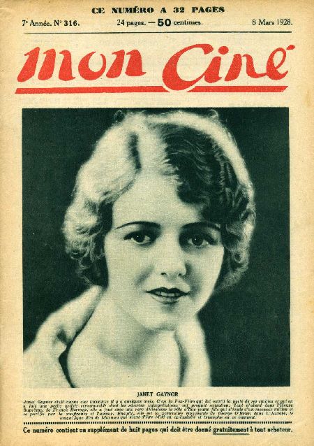 journal Mon Ciné JANET GAYNOR