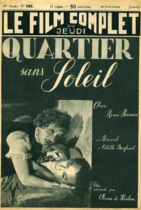 journal Film complet Quartier sans soleil avec Berval et Colette Darfeuil