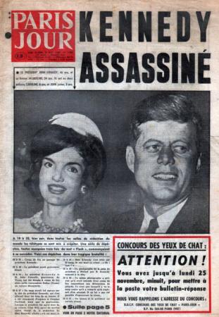 journal Paris-Jour Kennedy assassiné