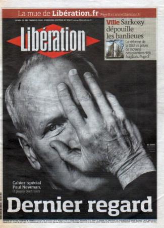 journal Libération Dernier regard. Mort de Paul Newman