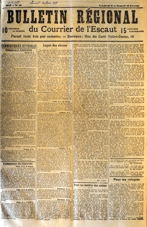 Bulletin régional du courrier de l'Escaut