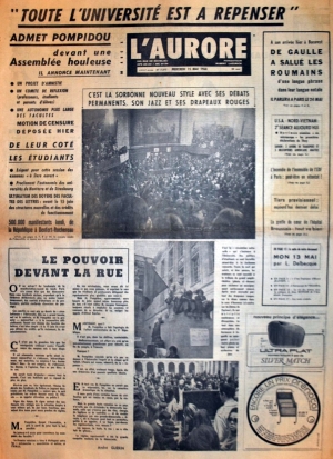L'Aurore du 15 mai 1968
