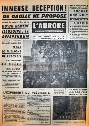 L'Aurore du 25 mai 1968