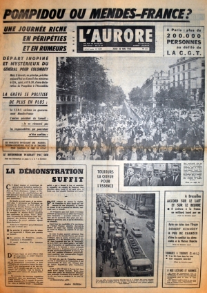 L'Aurore du 30 mai 1968