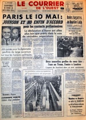 Le Courrier de l'Ouest du 4 mai 1968