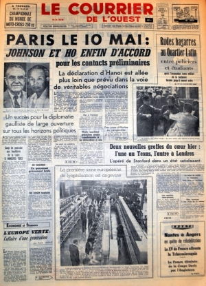 Le Courrier de l'Ouest du 4 mai 1968
