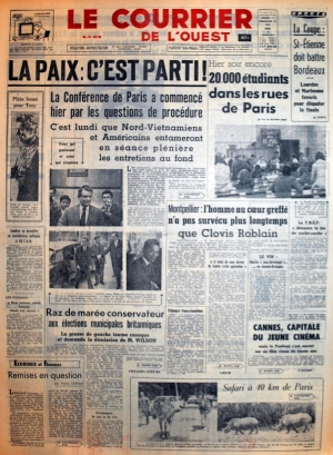 Le Courrier de l'Ouest du 11 mai 1968