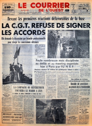 Le Courrier de l'Ouest du 28 mai 1968