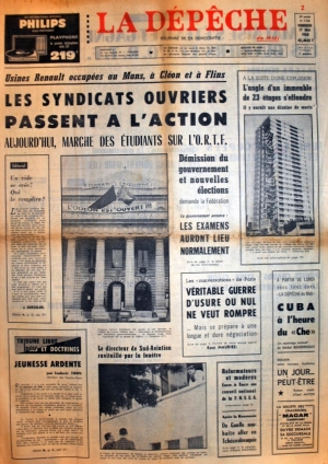 La dépêche du midi du 17 mai 1968