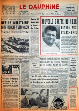 Le Dauphiné du 3 mai 1968
