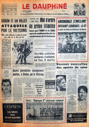 Le Dauphiné du 6 mai 1968