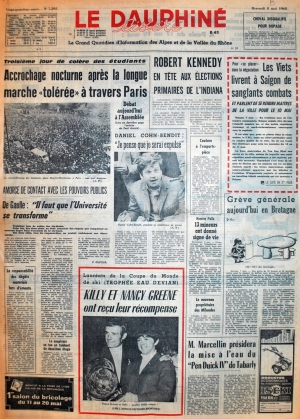 Le Dauphiné du 8 mai 1968