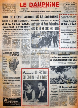 Le Dauphiné du 11 mai 1968