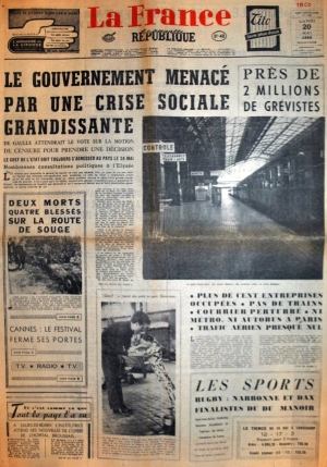 La France - La nouvelle république du 20 mai 1968