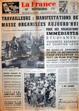 La France - la nouvelle république du 24 mai 1968