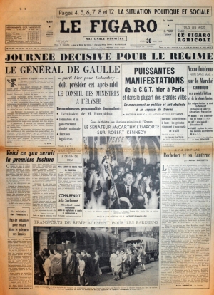 Le Figaro du 30 mai 1968