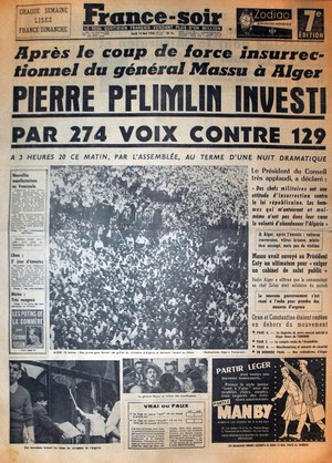 France-soir du 15 mai 1958