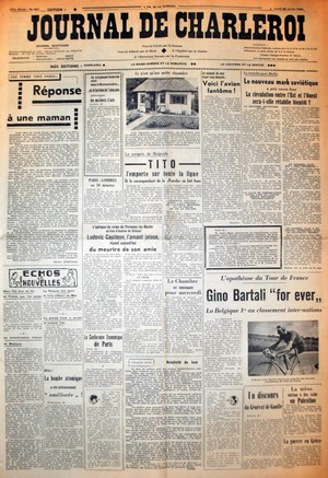 Journal de Charleroi du 26 juillet 1948