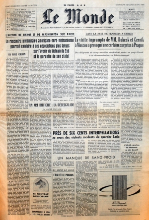 Le Monde du 5 mai 1968