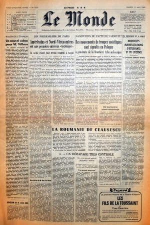Le Monde du 11 mai 1968