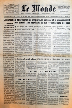 Le Monde du 28 mai 1968