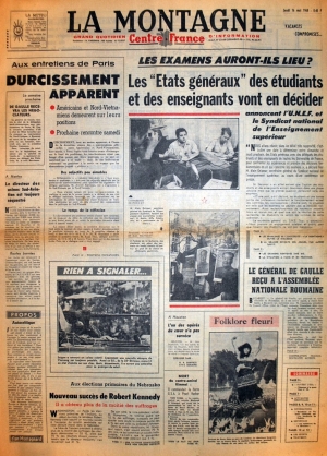 La Montagne du 16 mai 1968