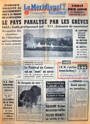 Le méridional du 19 mai 1968