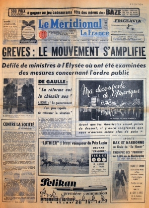 Le méridional du 20 mai 1968