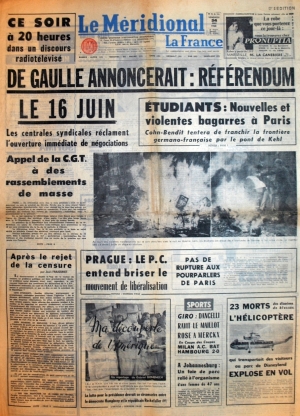 Le Méridional du 24 mai 1968