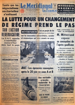 Le Méridional du 29 mai 1968