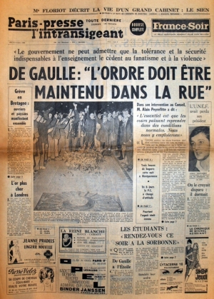 Paris-presse - L'intransigeant du 9 mai 1968
