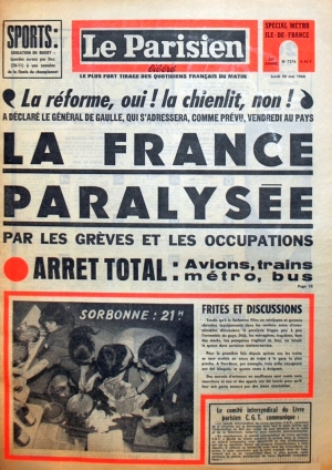 Le Parisien du 20 mai 1968