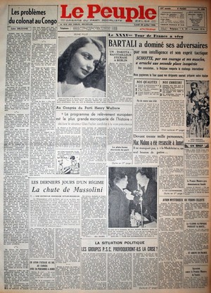 Le Peuple du 26 juillet 1948