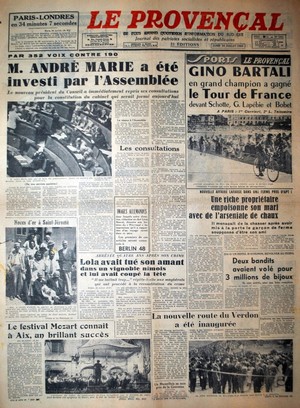 Le Provencal du 26 juillet 1948