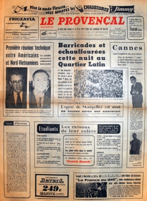 Le Provencal du 11 mai 1968